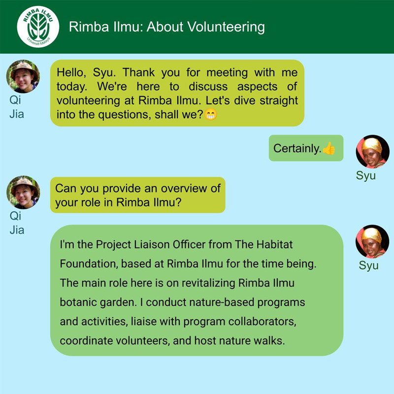 Rimba Ilmu – About Volunteering by Qi Jia